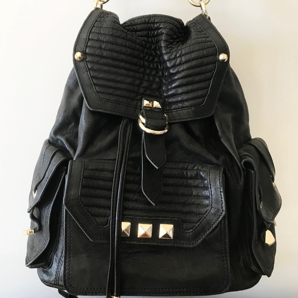 Soft leather Backpack with Quilted Detail
